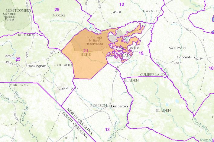 NC Senate District 21 and context