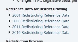 Important Redistricting Data is Missing from the NCGA Website