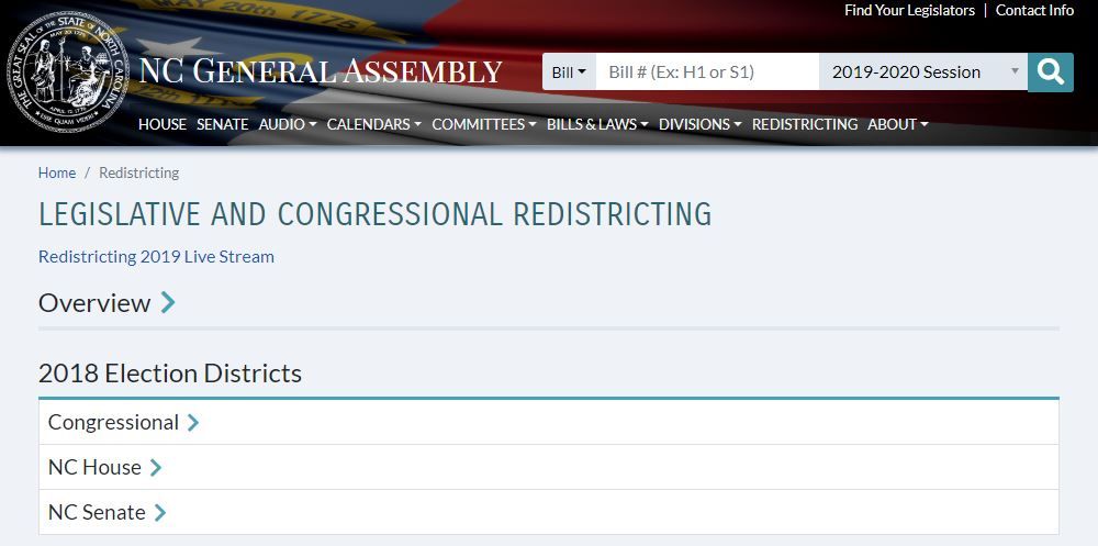 Web maps for exploring NC's new state legislative districts