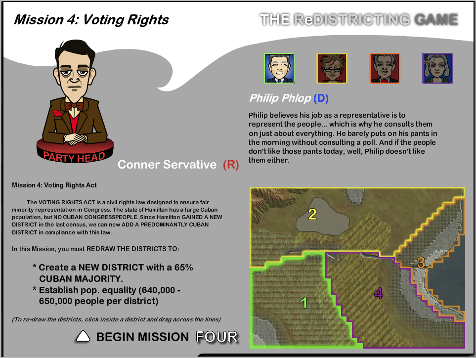 An Appreciation of The ReDistricting Game (based on a premature misapprehension)